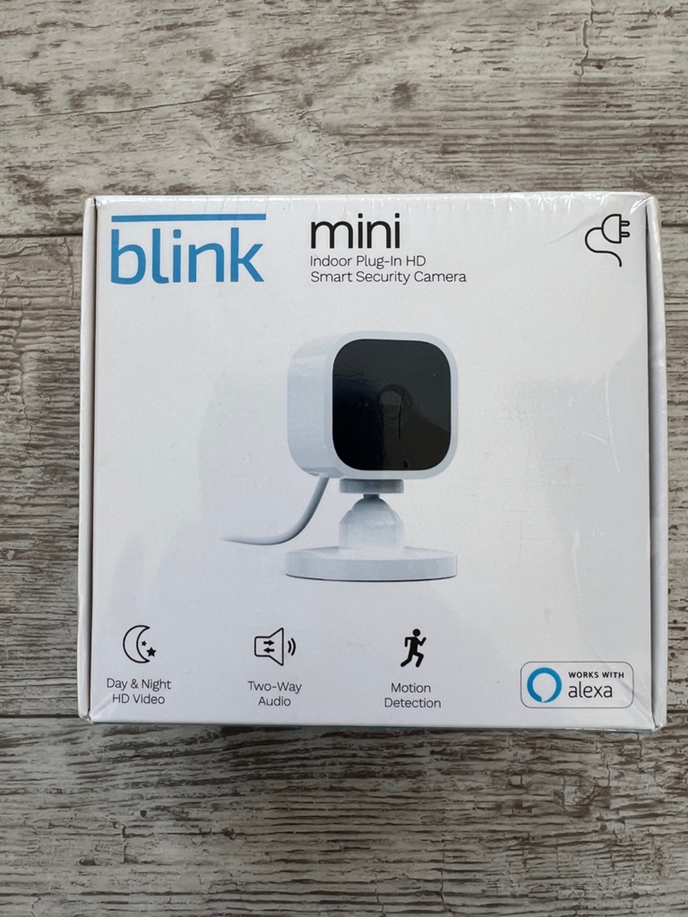 Blink Mini Compact indoor plug-in smart security camera
1080p HD, New/Sealed